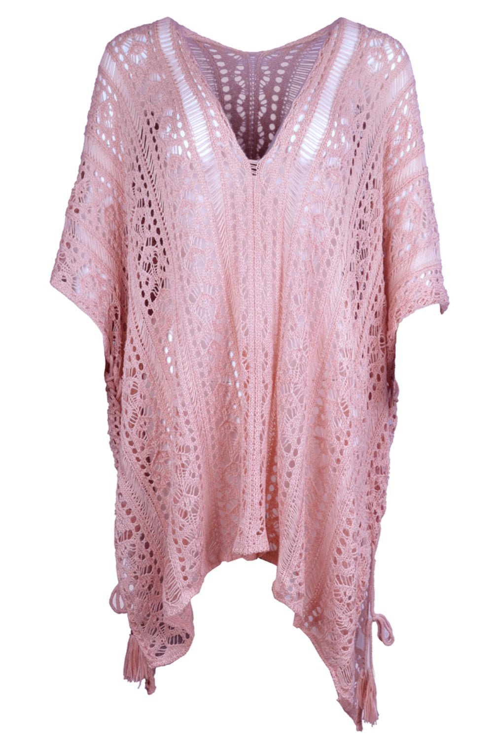 Cutout V - Neck Cover - Up with Tassel - Admiresty