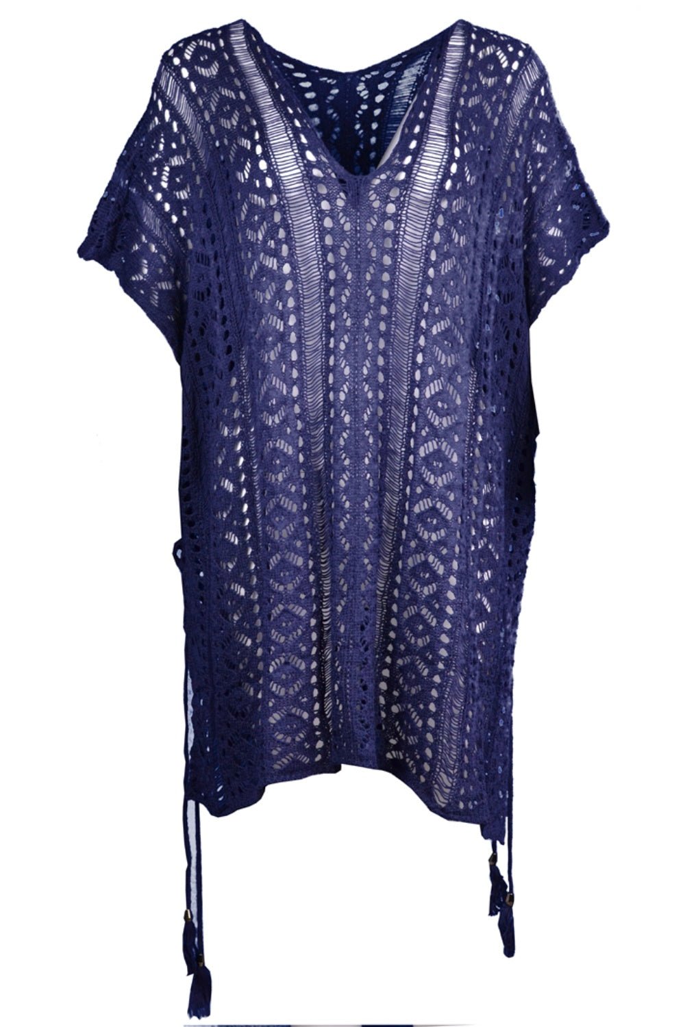 Cutout V - Neck Cover - Up with Tassel - Admiresty