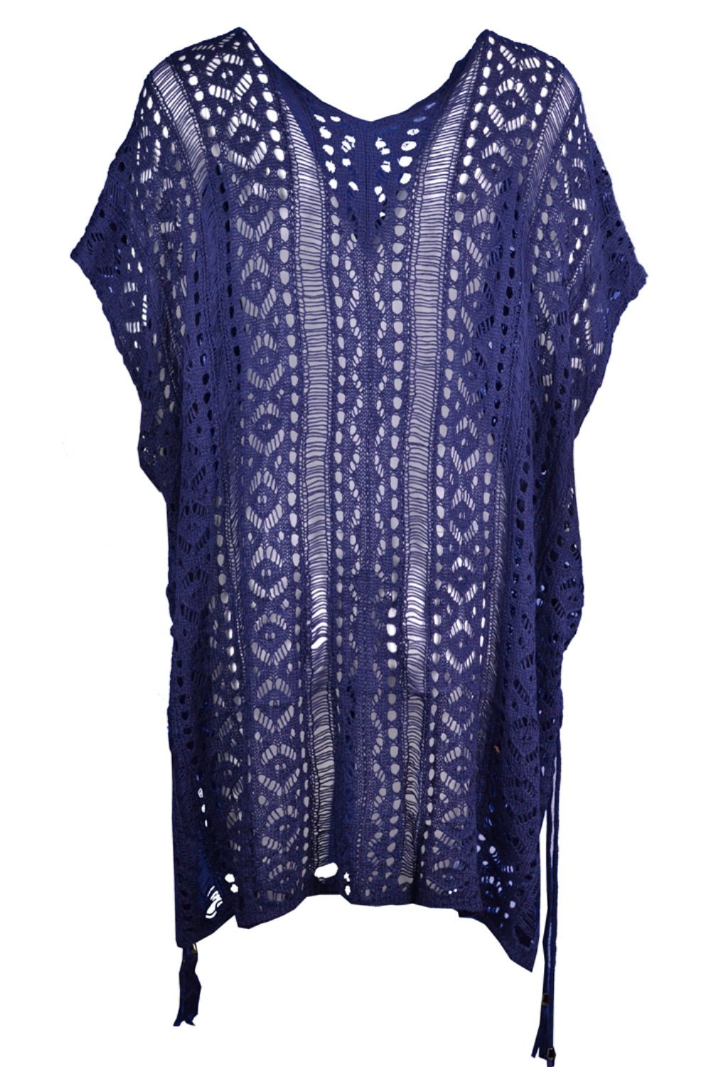 Cutout V - Neck Cover - Up with Tassel - Admiresty