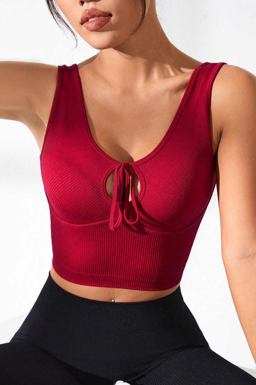 Cutout Wide Strap Active Tank - Admiresty