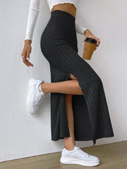 Slit High Waist Skirt