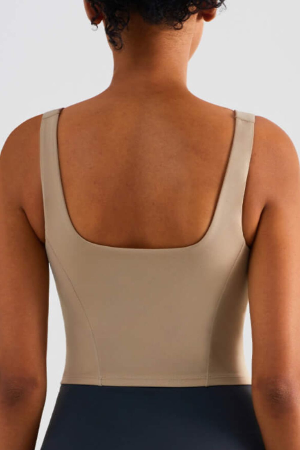 Square Neck Cropped Sports Tank