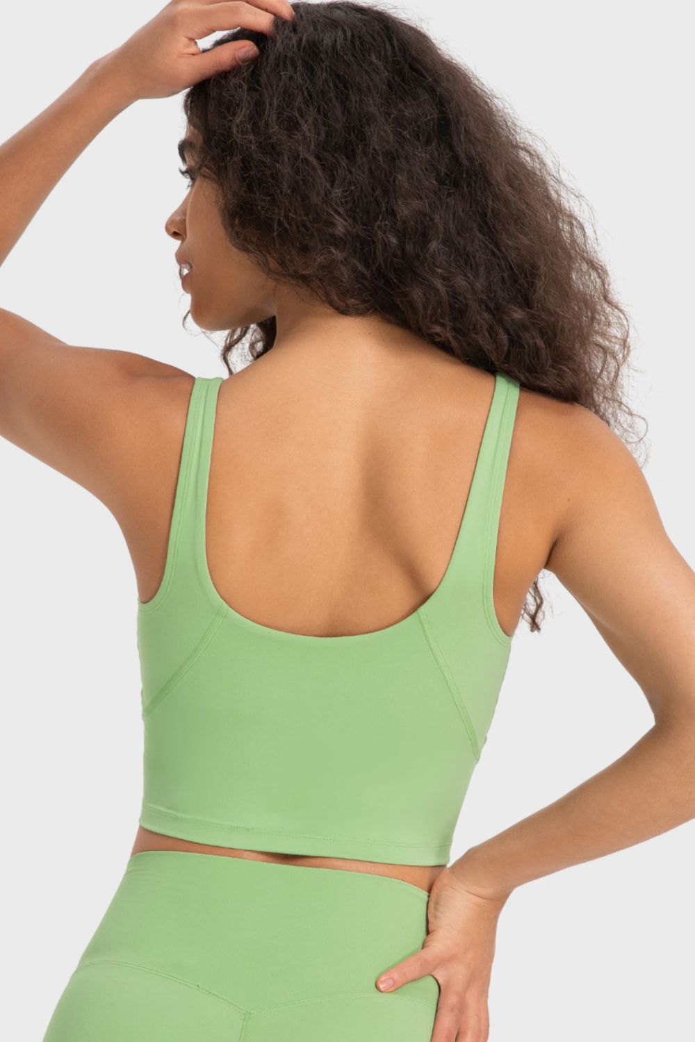 Deep V - Neck Crop Sports Bra - Admiresty