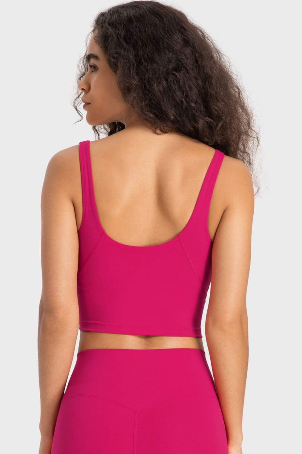 Deep V - Neck Crop Sports Bra - Admiresty