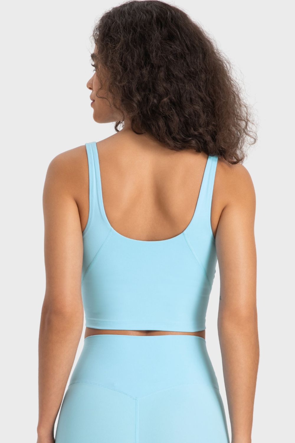 Deep V - Neck Crop Sports Bra - Admiresty