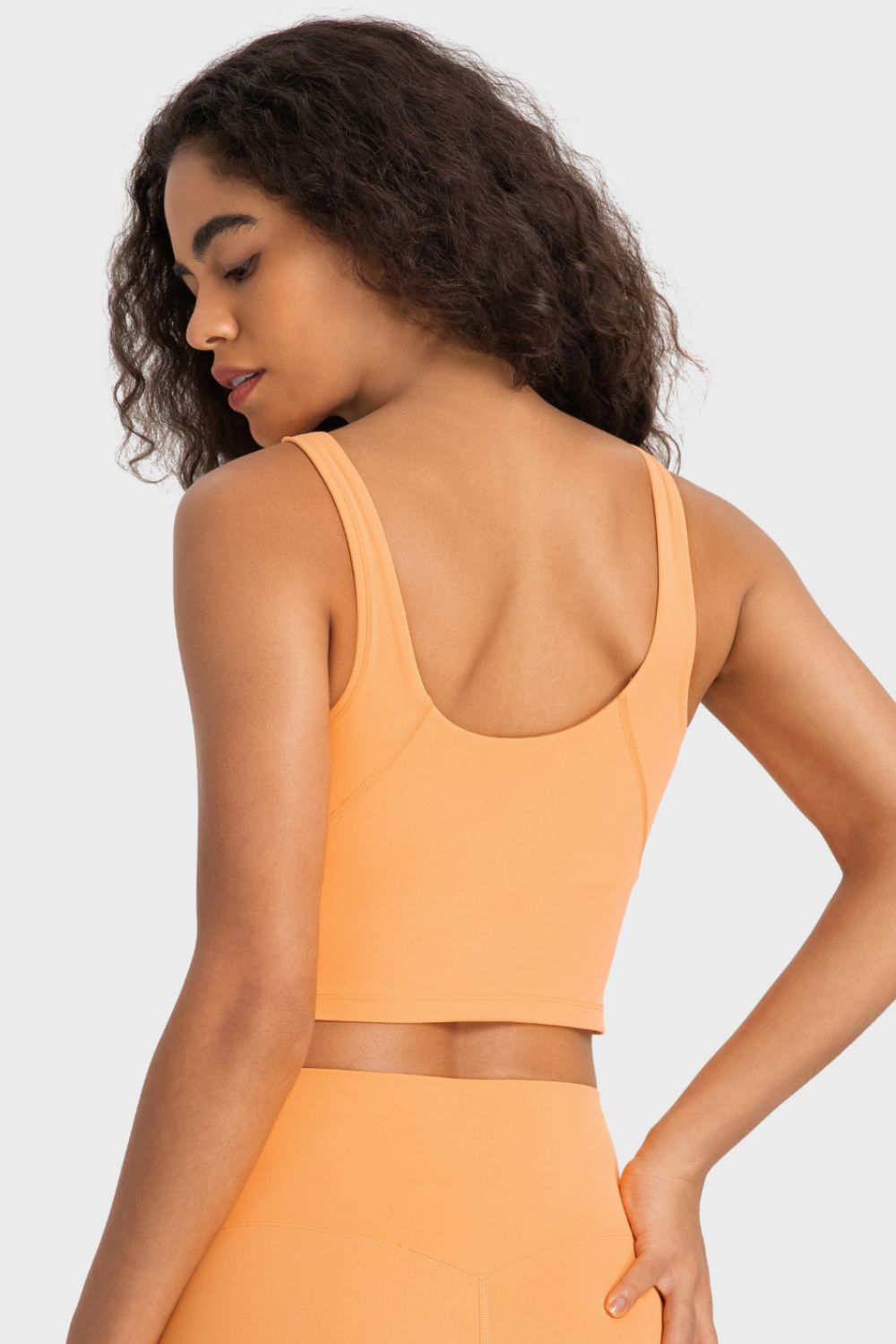 Deep V - Neck Crop Sports Bra - Admiresty