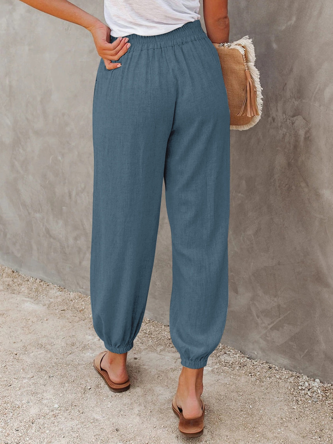 High Waist Cropped Pants