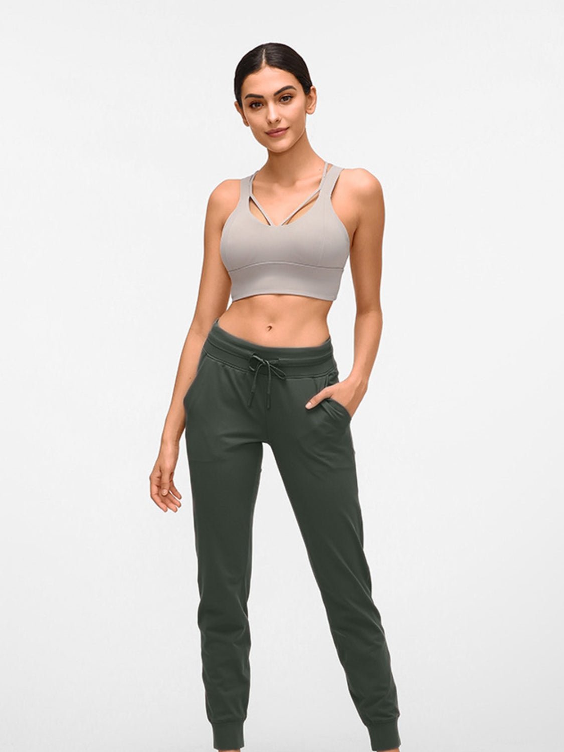 Double Take Tied Joggers with Pockets - Admiresty