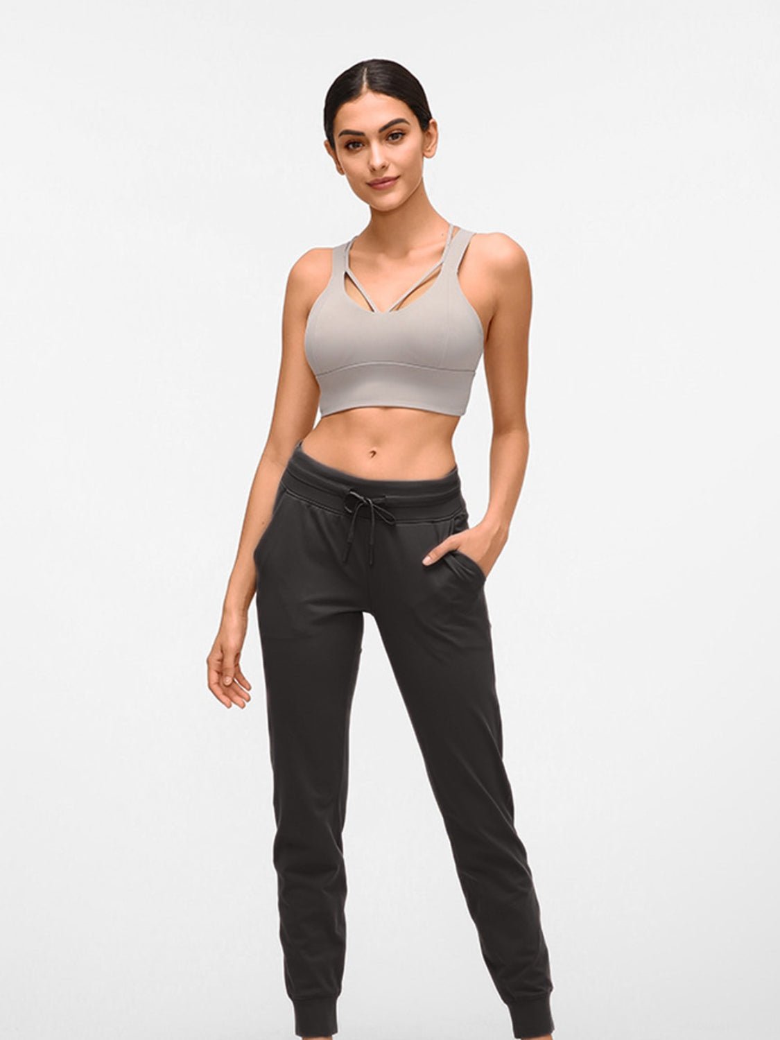 Double Take Tied Joggers with Pockets - Admiresty