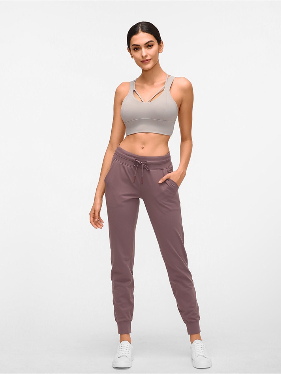 Double Take Tied Joggers with Pockets - Admiresty