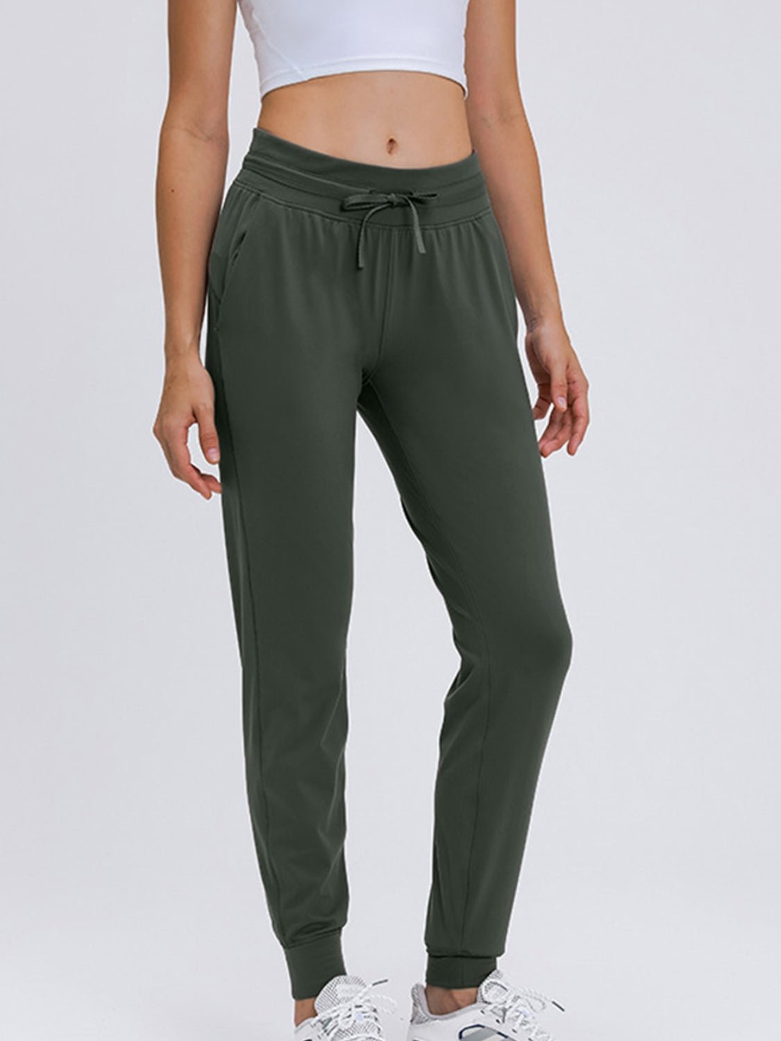 Double Take Tied Joggers with Pockets - Admiresty