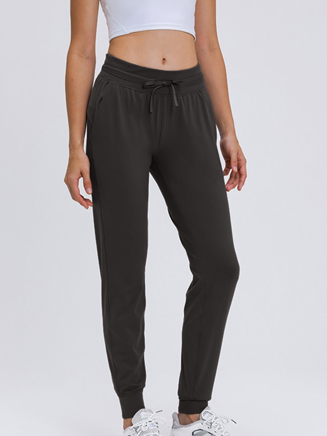 Double Take Tied Joggers with Pockets - Admiresty