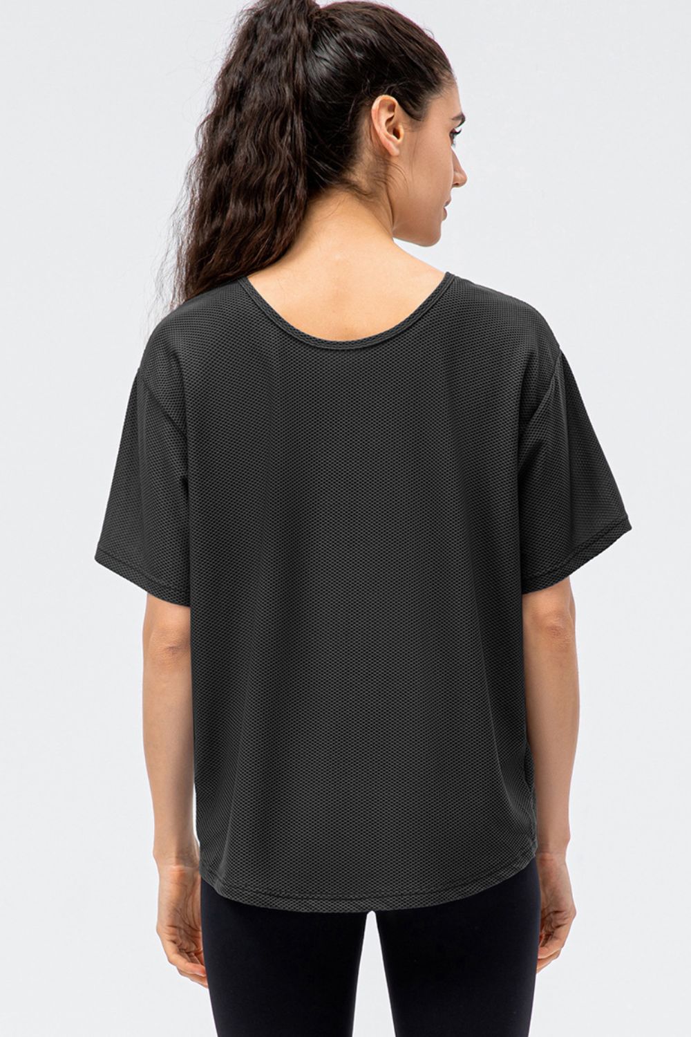 Round Neck Short Sleeve Active T-Shirt