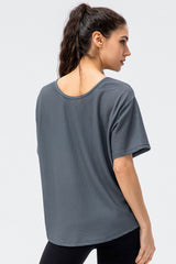 Round Neck Short Sleeve Active T-Shirt