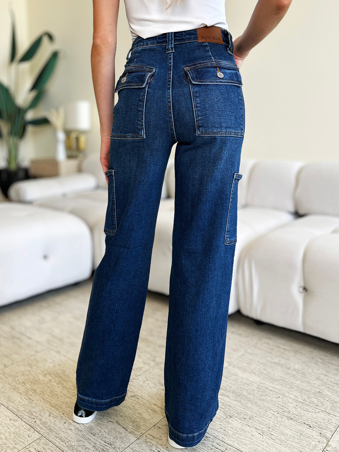 Judy Blue Full Size High Waist Straight Cargo Jeans