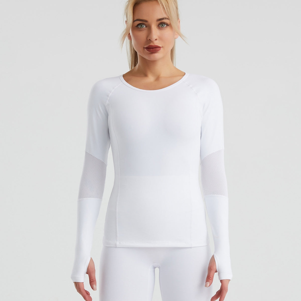 Long Sleeve Round Neck Sports Top