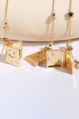 Star and Moon Copper 14K Gold-Plated Necklace