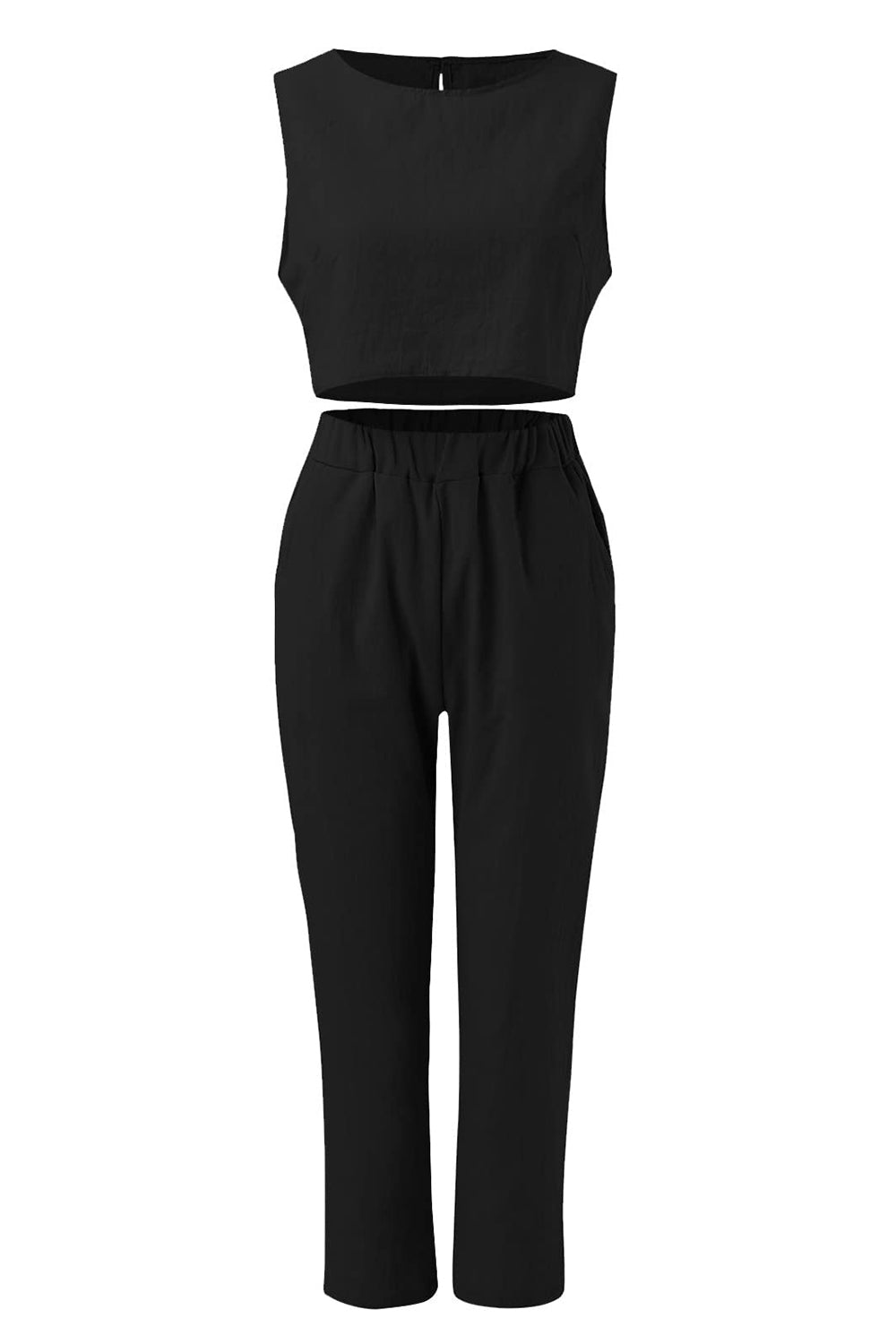 Round Neck Top and Pants Set