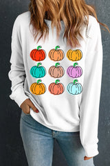 Sudadera de manga larga con estampado de calabaza