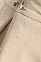 Ruched Pocketed Straight Pants