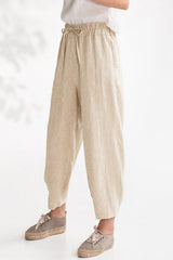 Drawstring Cropped Pants with Pockets