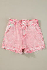 Paperbag Waist Denim Shorts