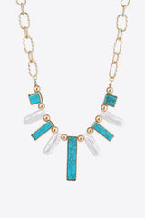 Turquoise Alloy Necklace