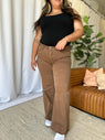 Pantalones vaqueros de pierna ancha teñidos con talle alto y talla grande RFM