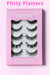 Pestañas postizas de visón SO PINK BEAUTY, 5 pares