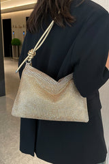 Bolso bandolera con correa anudada y diamantes de imitación