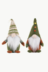 Paquete de 2 gnomos navideños sin rostro con patas cortas