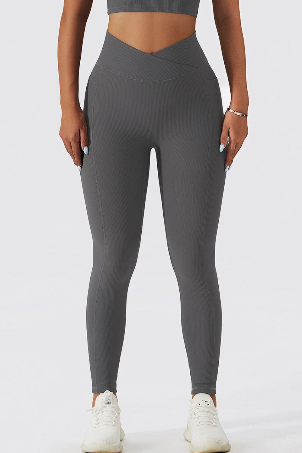 Basic Bae Crossover Waist Active Leggings - Admiresty