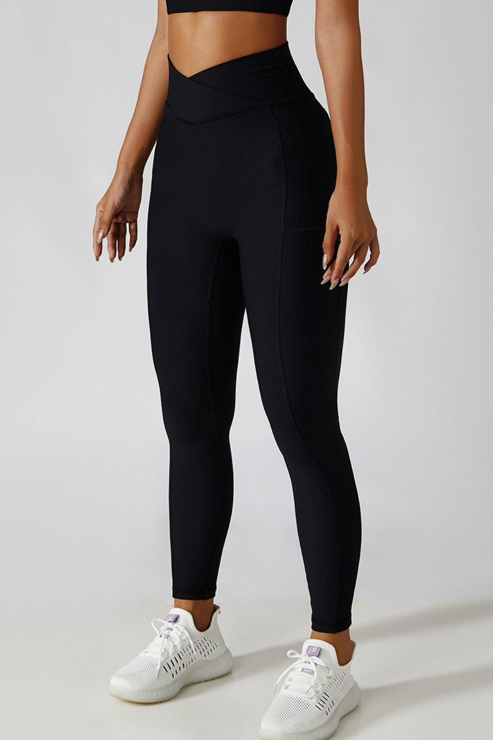 Basic Bae Crossover Waist Active Leggings - Admiresty