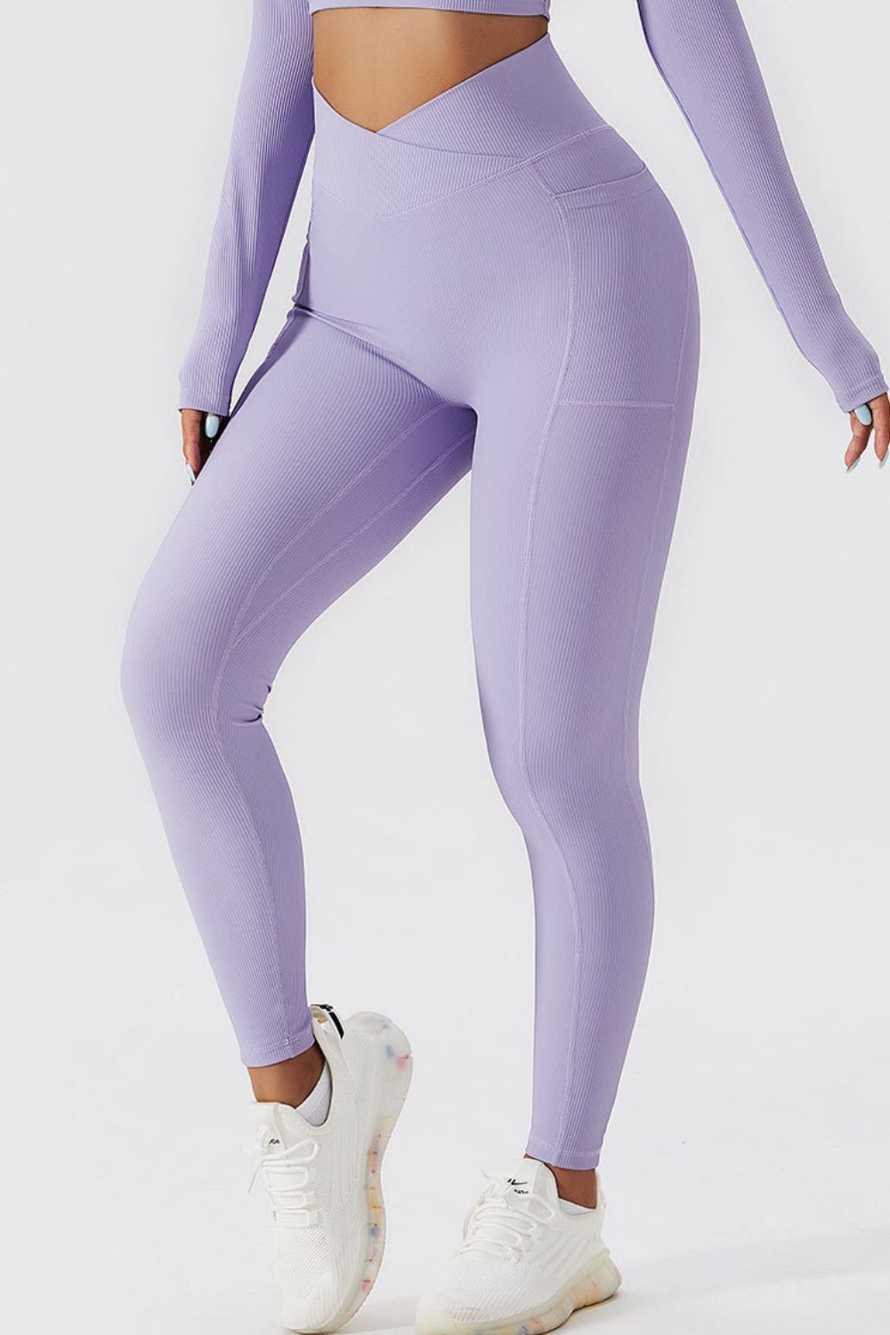 Basic Bae Crossover Waist Active Leggings - Admiresty