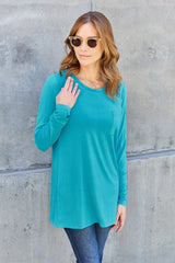 Basic Bae Full Size Round Neck Long Sleeve Top - Admiresty