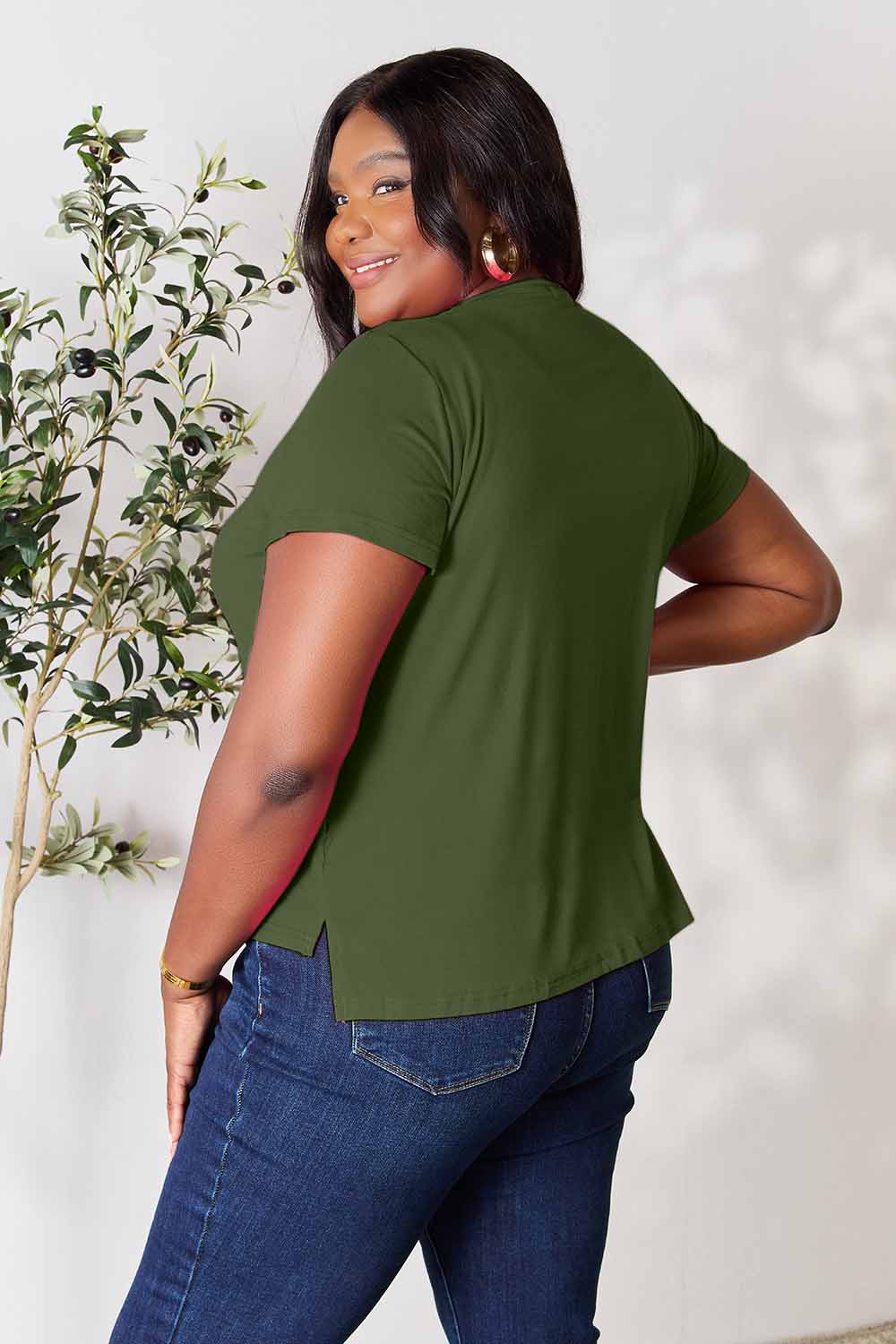 Basic Bae Full Size Round Neck Short Sleeve T - Shirt - Admiresty