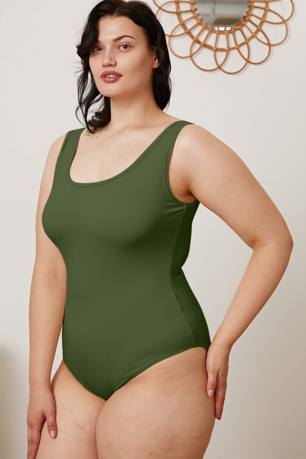 Basic Bae Full Size Square Neck Sleeveless Bodysuit - Admiresty