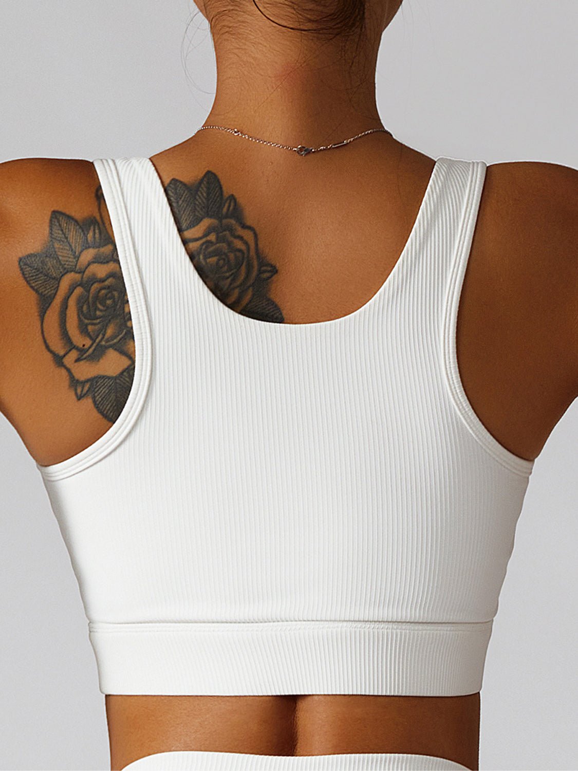 Basic Bae Ribbed Square Neck Cropped Active Tank - Admiresty