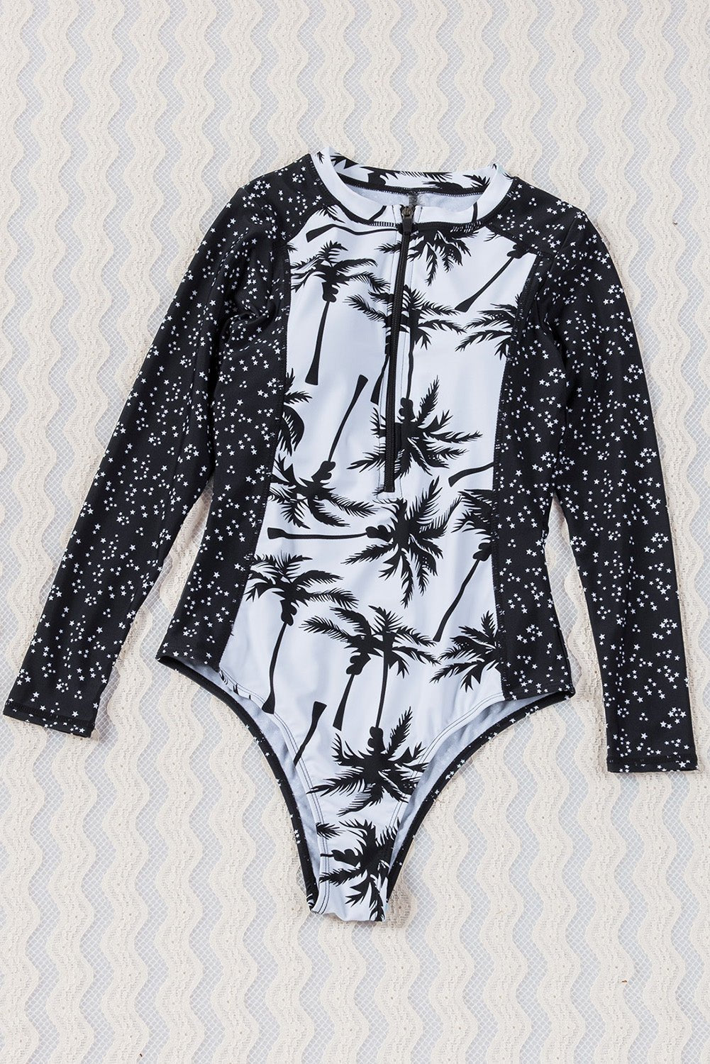 Beach Style Zip - Up One - Piece Swimsuit - Admiresty