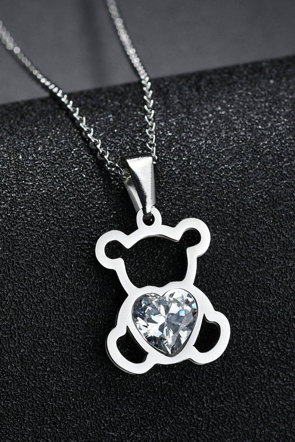 Bear Pendant Stainless Steel Necklace - Admiresty