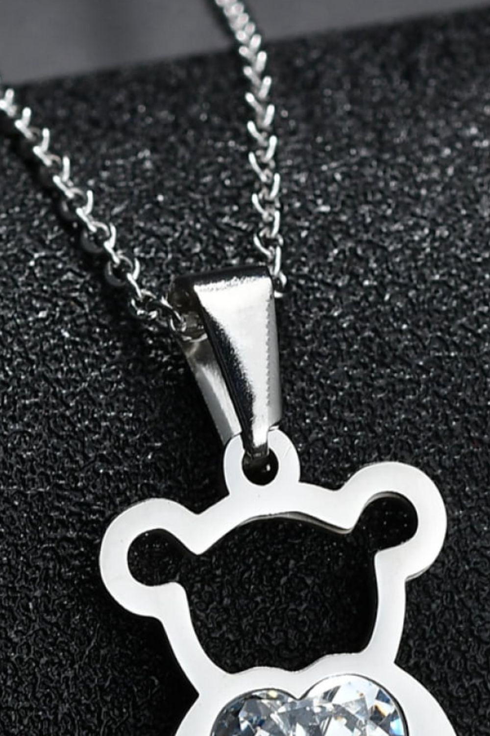 Bear Pendant Stainless Steel Necklace - Admiresty