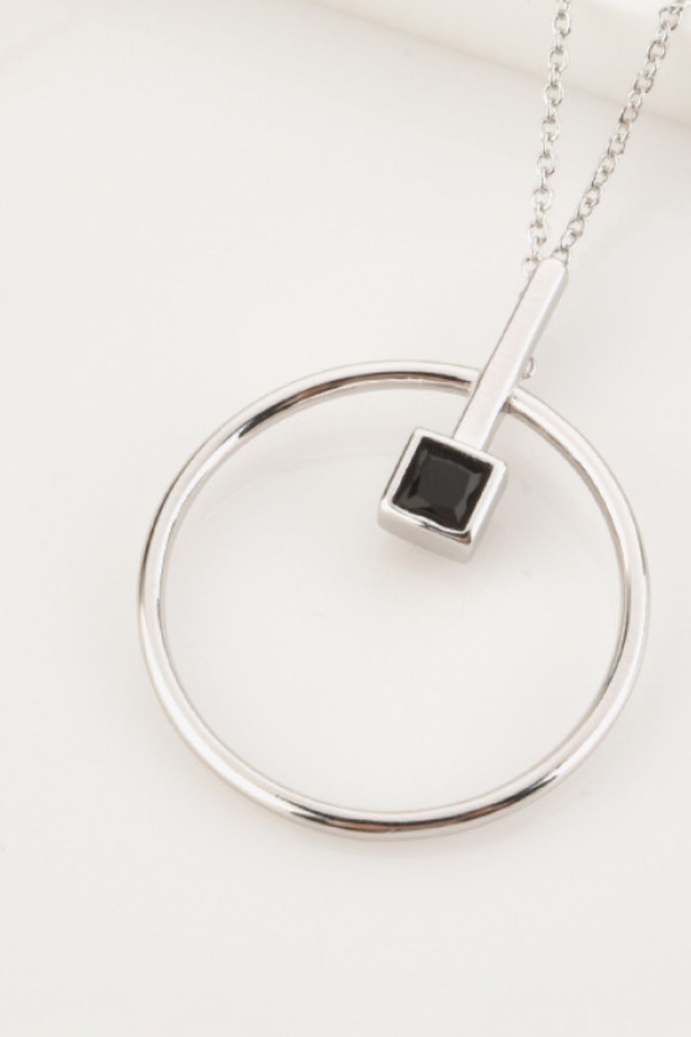 Black Zircon 925 Sterling Silver Necklace - Admiresty