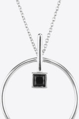 Black Zircon 925 Sterling Silver Necklace - Admiresty