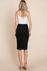 BOMBOM Elastic Waist Pencil Skirt - Admiresty