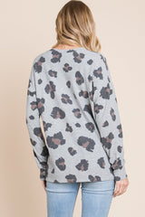 BOMBOM Leopard Drop Shoulder T-Shirt - Admiresty