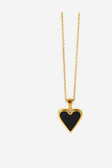 Bordered Heart Chain Necklace - Admiresty