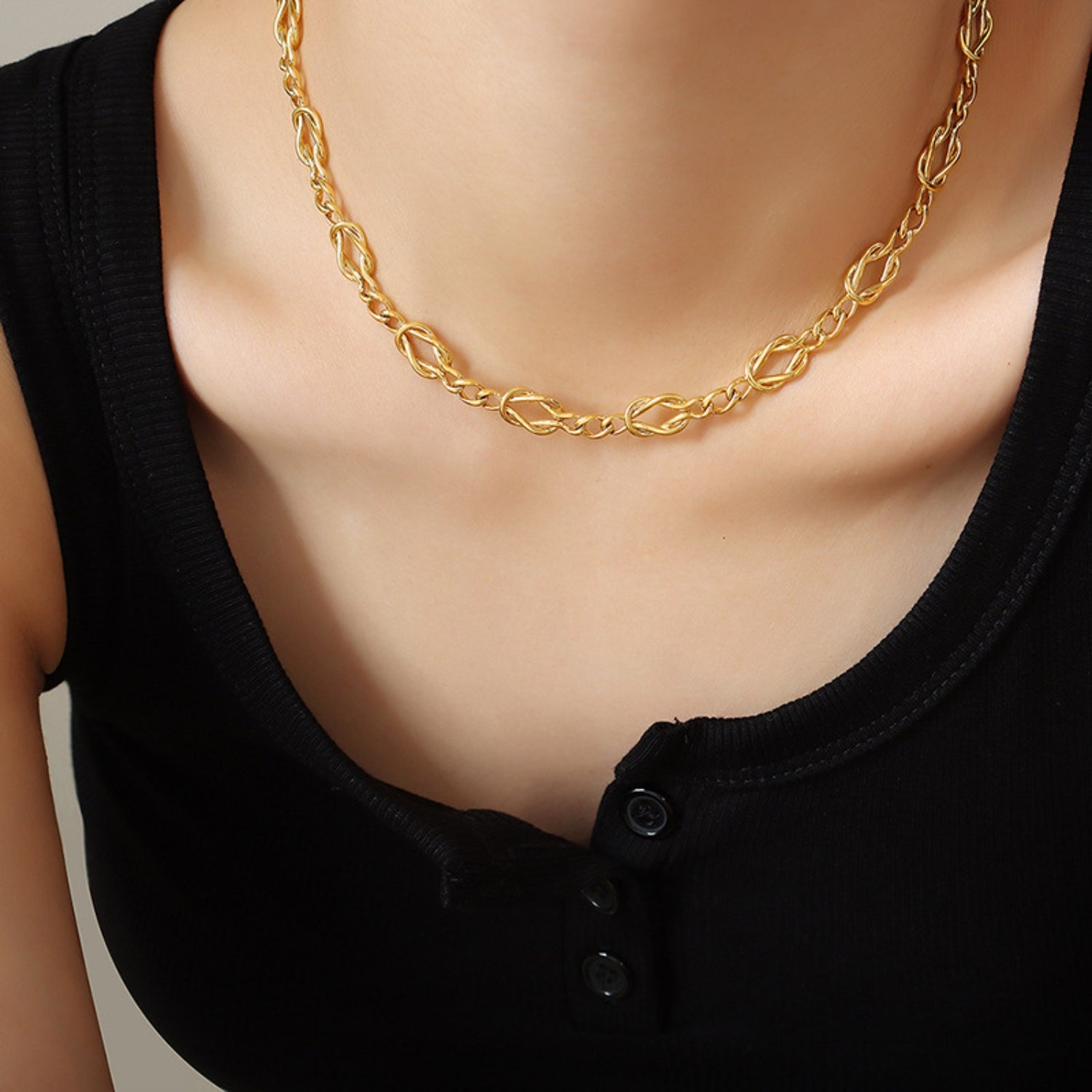 Brass Titanium Steel Necklace - Admiresty