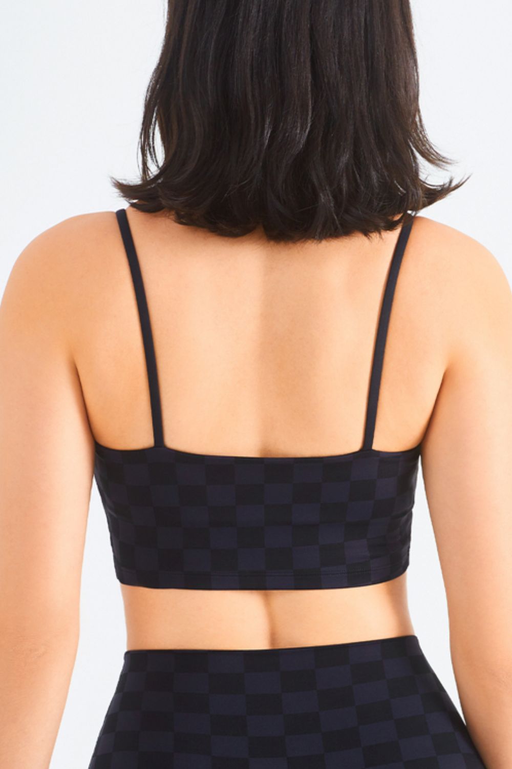 Breathable Checkered Sports Bra - Admiresty