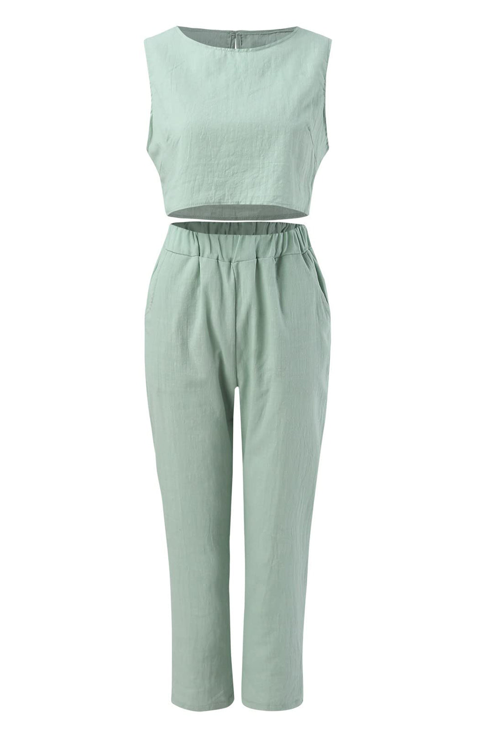 Round Neck Top and Pants Set