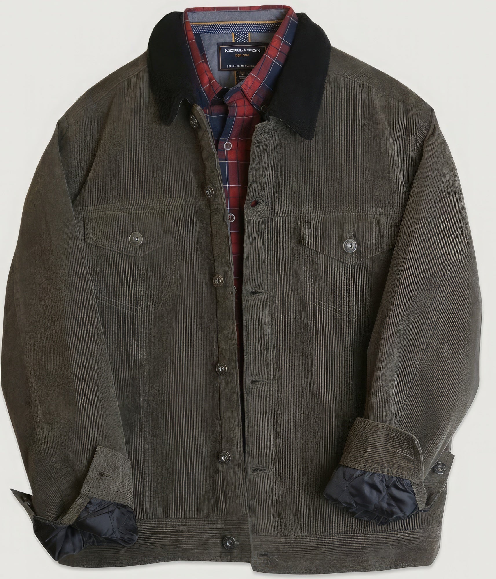 Casual Corduroy Lined Trucker Jacket - Admiresty